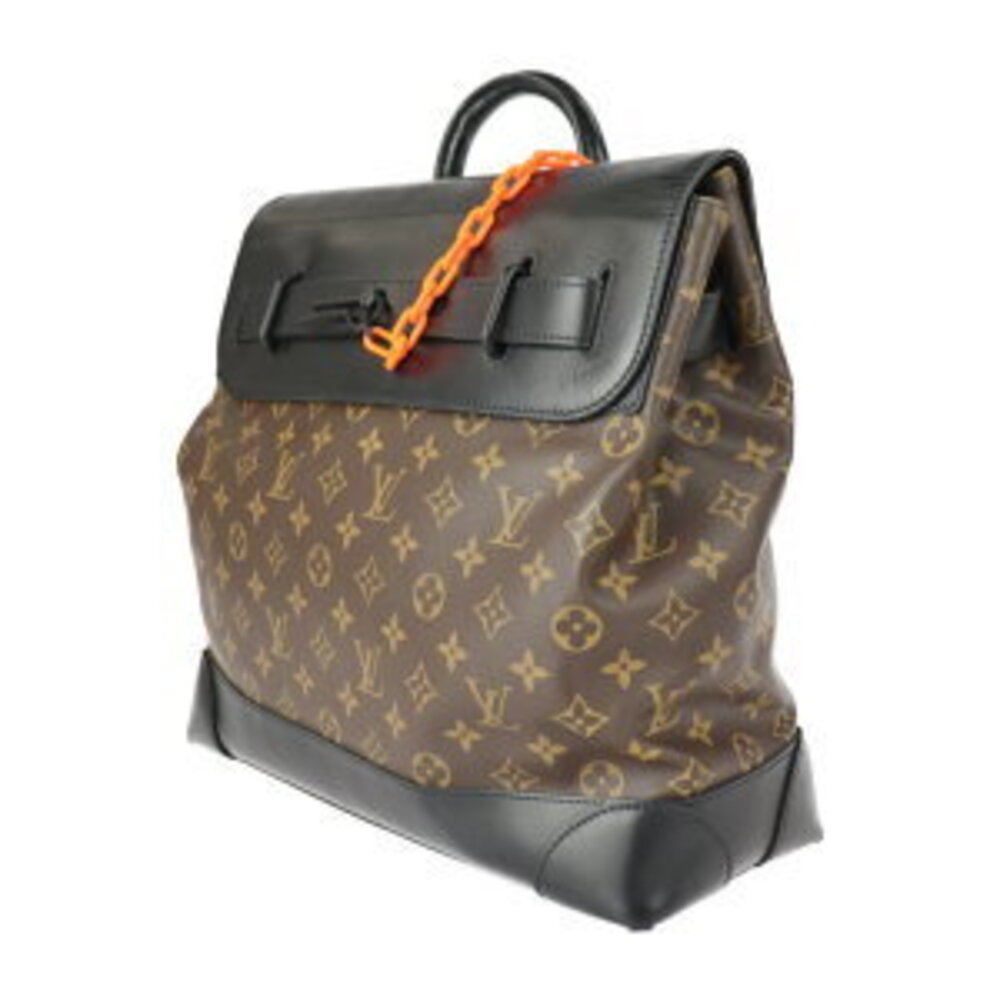 Louis Vuitton Monogram Handbag Brown Shoulder Bag Ray Solar Black Steamer